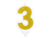 Picture of BIRTHDAY CANDLE GOLD NUMBER 3